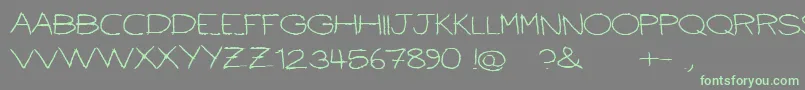 Weitere Informationen zur Ballpointscratch-Schriftart Ballpointscratch-Schriftart – Grüne Schriften auf grauem Hintergrund