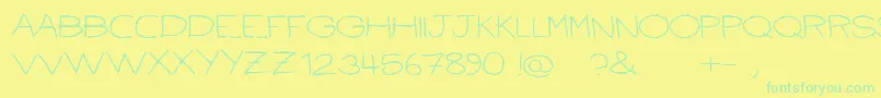 Шрифт Ballpointscratch – зелёные шрифты на жёлтом фоне