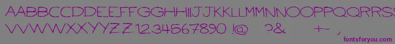 Ballpointscratch Font – Purple Fonts on Gray Background