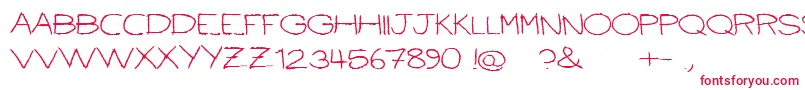 Ballpointscratch Font – Red Fonts on White Background