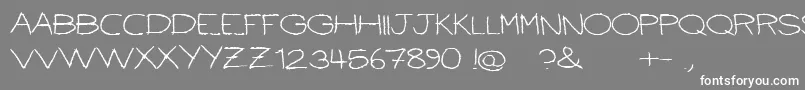 Ballpointscratch Font – White Fonts on Gray Background
