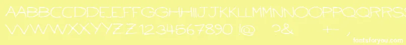 Ballpointscratch Font – White Fonts on Yellow Background