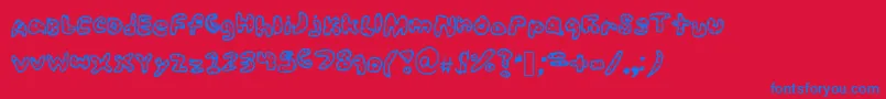 Sophysoph Font – Blue Fonts on Red Background