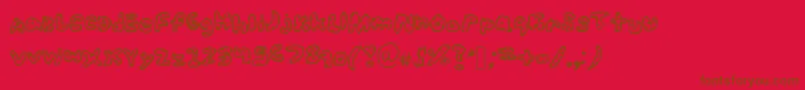 Sophysoph Font – Brown Fonts on Red Background