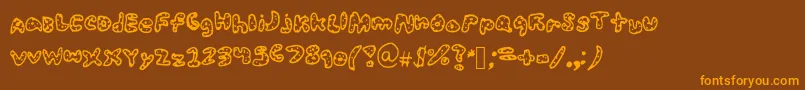 Sophysoph Font – Orange Fonts on Brown Background