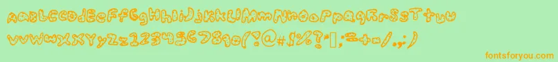 Sophysoph Font – Orange Fonts on Green Background