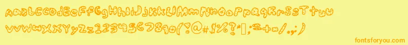 Sophysoph Font – Orange Fonts on Yellow Background