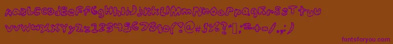 Sophysoph Font – Purple Fonts on Brown Background