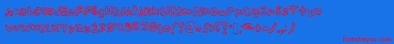 Sophysoph Font – Red Fonts on Blue Background