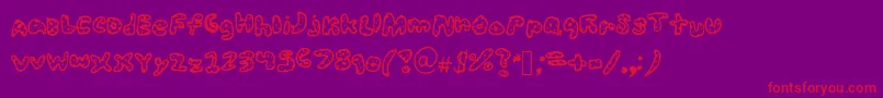 Sophysoph Font – Red Fonts on Purple Background