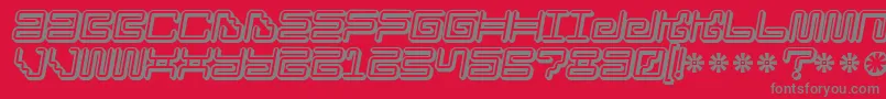 フォントIron Lounge Smart 2 – 赤い背景に灰色の文字