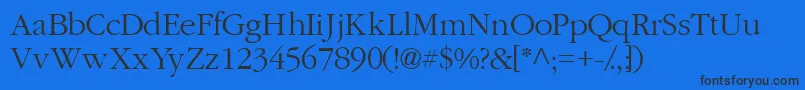 Garamondlightssk Font – Black Fonts on Blue Background