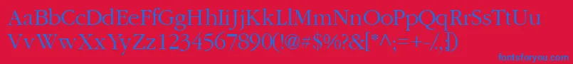 Garamondlightssk Font – Blue Fonts on Red Background