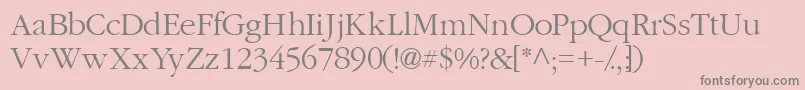 Garamondlightssk-Schriftart – Graue Schriften auf rosa Hintergrund