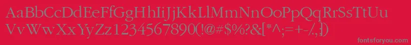 Garamondlightssk Font – Gray Fonts on Red Background