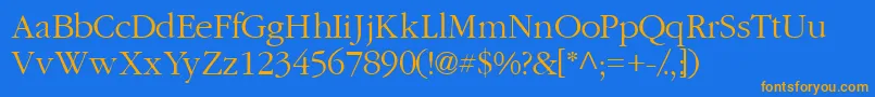 Garamondlightssk Font – Orange Fonts on Blue Background