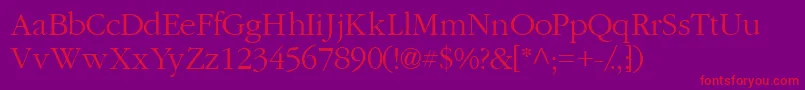 Garamondlightssk Font – Red Fonts on Purple Background