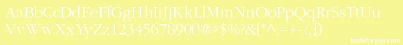 Garamondlightssk Font – White Fonts on Yellow Background