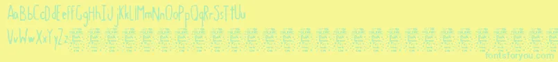 GiconflDemo Font – Green Fonts on Yellow Background