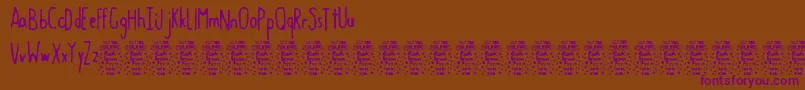 Fonte GiconflDemo – fontes roxas em um fundo marrom