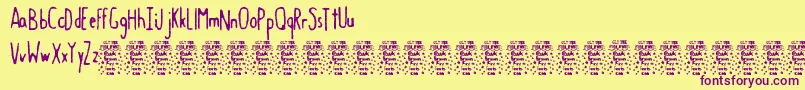 GiconflDemo Font – Purple Fonts on Yellow Background