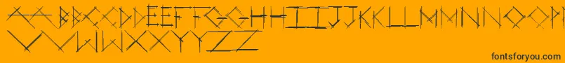 StrokeyBold Font – Black Fonts on Orange Background