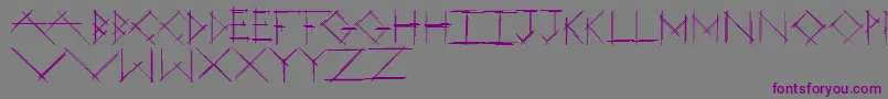 Шрифт StrokeyBold – фиолетовые шрифты на сером фоне