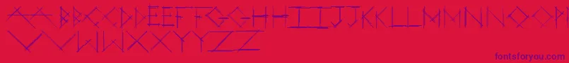 StrokeyBold Font – Purple Fonts on Red Background