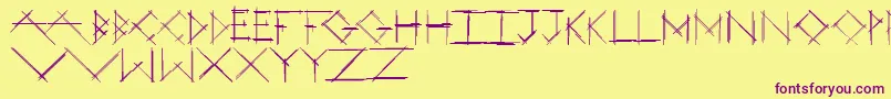 StrokeyBold Font – Purple Fonts on Yellow Background