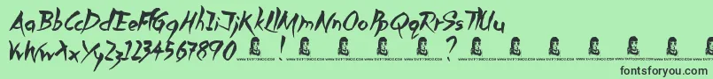 SlowedDown Font – Black Fonts on Green Background