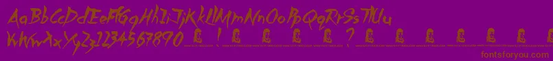 SlowedDown Font – Brown Fonts on Purple Background