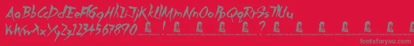 SlowedDown Font – Gray Fonts on Red Background