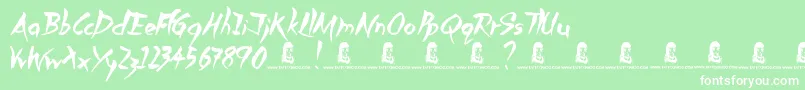 SlowedDown Font – White Fonts on Green Background
