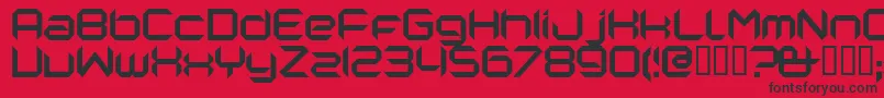 Nanorg Font – Black Fonts on Red Background