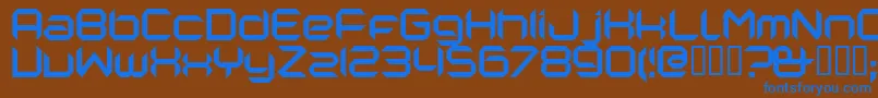 Nanorg Font – Blue Fonts on Brown Background