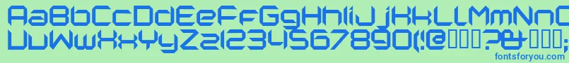 Nanorg Font – Blue Fonts on Green Background