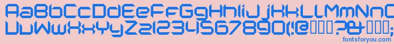 Nanorg Font – Blue Fonts on Pink Background