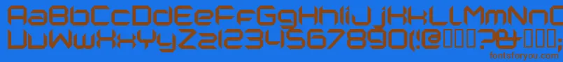 Nanorg Font – Brown Fonts on Blue Background