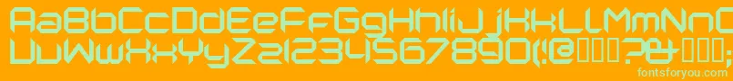 Nanorg Font – Green Fonts on Orange Background