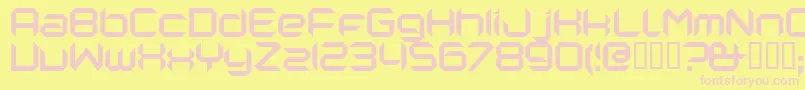 Nanorg Font – Pink Fonts on Yellow Background