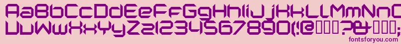 Nanorg Font – Purple Fonts on Pink Background