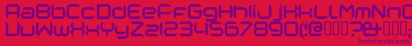 Nanorg Font – Purple Fonts on Red Background
