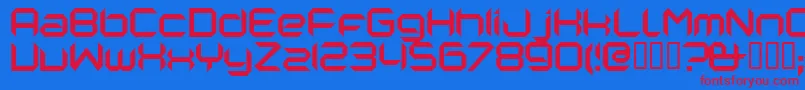 Шрифт Nanorg – красные шрифты на синем фоне