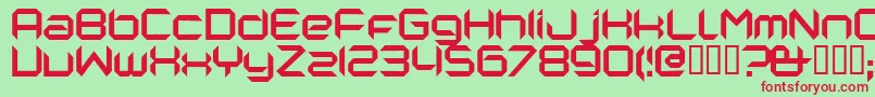 Nanorg Font – Red Fonts on Green Background