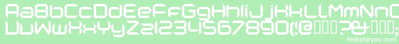 Nanorg Font – White Fonts on Green Background