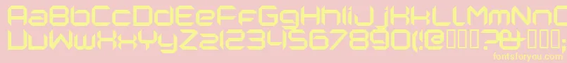 Nanorg Font – Yellow Fonts on Pink Background