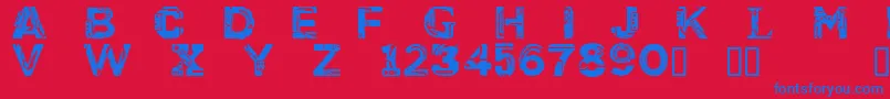 CfcyborgpersonaluseRegular Font – Blue Fonts on Red Background