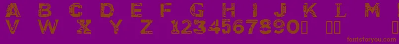 CfcyborgpersonaluseRegular Font – Brown Fonts on Purple Background