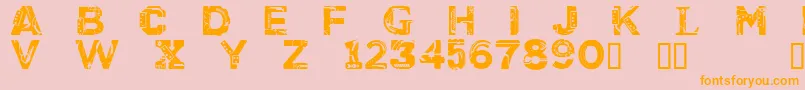 CfcyborgpersonaluseRegular Font – Orange Fonts on Pink Background