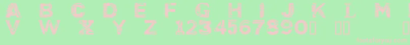 CfcyborgpersonaluseRegular Font – Pink Fonts on Green Background